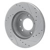 E-Line Drilled & Slotted Silver Brake Rotor, 1986-1991 Ford/Lincoln/Mercury/Mazda, Position: Front Left - image 2