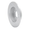 E-Line Drilled & Slotted Silver Brake Rotor, 1989-1991 Ford/Lincoln/Mercury/Mazda, Position: Rear Left - image 2