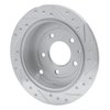 E-Line Drilled & Slotted Silver Brake Rotor, 1995-2002 Ford/Lincoln/Mercury/Mazda, Position: Rear Left - image 3
