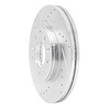 E-Line Drilled & Slotted Silver Brake Rotor, 2003-2005 Ford/Lincoln/Mercury/Mazda, Position: Front Left - image 1