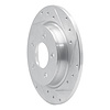E-Line Drilled & Slotted Silver Brake Rotor, 2004-2013 Ford/Lincoln/Mercury/Mazda, Position: Rear Right - image 1