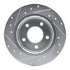 E-Line Drilled & Slotted Silver Brake Rotor, 2004-2013 Ford/Lincoln/Mercury/Mazda, Position: Rear Right - image 4