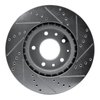 E-Line Drilled & Slotted Silver Brake Rotor, 2004-2008 Ford/Lincoln/Mercury/Mazda, Position: Front Left - image 4