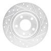 E-Line Drilled & Slotted Silver Brake Rotor, 2014-2021 Ford/Lincoln/Mercury/Mazda, Position: Rear Left - image 3