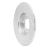 E-Line Drilled & Slotted Silver Brake Rotor, 2014-2021 Ford/Lincoln/Mercury/Mazda, Position: Rear Right - image 2