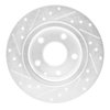 E-Line Drilled & Slotted Silver Brake Rotor, 2014-2021 Ford/Lincoln/Mercury/Mazda, Position: Rear Right - image 4