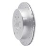 E-Line Drilled & Slotted Silver Brake Rotor, 1992-2006 Ford/Lincoln/Mercury/Mazda, Position: Rear Left - image 2