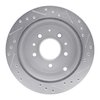 E-Line Drilled & Slotted Silver Brake Rotor, 1992-2006 Ford/Lincoln/Mercury/Mazda, Position: Rear Left - image 3