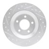 E-Line Drilled & Slotted Silver Brake Rotor, 2006-2015 Ford/Lincoln/Mercury/Mazda, Position: Rear Right - image 3