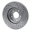 E-Line Drilled & Slotted Silver Brake Rotor, 2004-2015 Ford/Lincoln/Mercury/Mazda, Position: Front Left - image 3