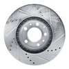 E-Line Drilled & Slotted Silver Brake Rotor, 2007-2012 Ford/Lincoln/Mercury/Mazda, Position: Front Left - image 4