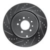 E-Line Drilled & Slotted Silver Brake Rotor, 2007-2015 Ford/Lincoln/Mercury/Mazda, Position: Rear Right - image 4