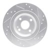 E-Line Drilled & Slotted Silver Brake Rotor, Fits Select Fits Multiple Makes/Models, Position: Rear Left - image 3
