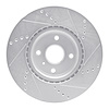 E-Line Drilled & Slotted Silver Brake Rotor, Fits Select Fits Multiple Makes/Models, Position: Front Left - image 1