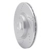 E-Line Drilled & Slotted Silver Brake Rotor, Fits Select Fits Multiple Makes/Models, Position: Front Left - image 3