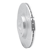 E-Line Drilled & Slotted Silver Brake Rotor, Fits Select Fits Multiple Makes/Models, Position: Front Right - image 1