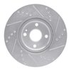 E-Line Drilled & Slotted Silver Brake Rotor, Fits Select Fits Multiple Makes/Models, Position: Front Left - image 3