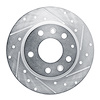 E-Line Drilled & Slotted Silver Brake Rotor, Fits Select Ford/Lincoln/Mercury/Mazda, Position: Rear Right - image 1