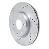 E-Line Drilled & Slotted Silver Brake Rotor, Fits Select Ford/Lincoln/Mercury/Mazda, Position: Front Left - image 2