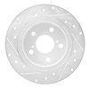 E-Line Drilled & Slotted Silver Brake Rotor, 2011-2016 Lexus/Toyota/Scion, Position: Rear Right - image 1