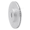 E-Line Drilled & Slotted Silver Brake Rotor, 2016-2020 Fits Multiple Makes/Models, Position: Front Left