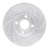 E-Line Drilled & Slotted Silver Brake Rotor, 2016-2020 Fits Multiple Makes/Models, Position: Front Left - image 4