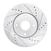 E-Line Drilled & Slotted Silver Brake Rotor, 2016-2020 Fits Multiple Makes/Models, Position: Front Right - image 1