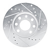 E-Line Drilled & Slotted Silver Brake Rotor, 2000-2005 GM, Position: Front Right - image 1