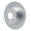 E-Line Drilled & Slotted Silver Brake Rotor, 2000-2006 Rover, Position: Rear Left - image 2