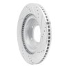 E-Line Drilled & Slotted Silver Brake Rotor, 2008-2017 Mitsubishi, Position: Front Left - image 3