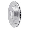 E-Line Drilled & Slotted Silver Brake Rotor, 2002-2011 Fits Multiple Makes/Models, Position: Front Right