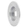 E-Line Drilled & Slotted Silver Brake Rotor, 2001-2006 Mercedes-Benz, Position: Rear Left - image 4