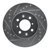 E-Line Drilled & Slotted Silver Brake Rotor, 2012-2016 GM, Position: Front Left - image 2