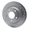 E-Line Drilled & Slotted Silver Brake Rotor, 2005-2012 BMW, Position: Rear Right - image 2