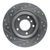 E-Line Drilled & Slotted Silver Brake Rotor, 2005-2012 BMW, Position: Rear Right - image 4