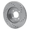 E-Line Drilled & Slotted Silver Brake Rotor, 2012-2014 Fits Multiple Makes/Models, Position: Front Left - image 4
