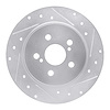 E-Line Drilled & Slotted Silver Brake Rotor, 2009-2015 Lexus/Toyota/Scion, Position: Rear Right - image 1