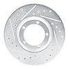 E-Line Drilled & Slotted Silver Brake Rotor, 2003-2005 Mopar, Position: Front Left - image 1