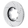 E-Line Drilled & Slotted Silver Brake Rotor, 2002-2018 Infiniti/Nissan, Position: Front Right - image 4