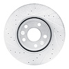 E-Line Drilled & Slotted Silver Brake Rotor, 2010-2017 Renault, Position: Front Left - image 1