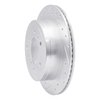 E-Line Drilled & Slotted Silver Brake Rotor, 2008-2014 Mitsubishi, Position: Rear Left - image 2