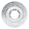 E-Line Drilled & Slotted Silver Brake Rotor, 2012-2018 GM, Position: Front Right - image 1