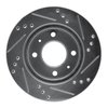 E-Line Drilled & Slotted Silver Brake Rotor, 1998-2012 Mopar, Position: Front Left - image 2