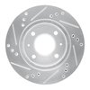 E-Line Drilled & Slotted Silver Brake Rotor, 1998-2012 Mopar, Position: Front Right - image 4