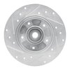 E-Line Drilled & Slotted Silver Brake Rotor, 2011-2015 Renault, Position: Rear Right - image 3