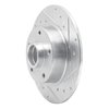 E-Line Drilled & Slotted Silver Brake Rotor, 2011-2015 Renault, Position: Rear Right - image 4