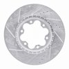 E-Line Drilled & Slotted Silver Brake Rotor, 2003-2006 Renault, Position: Front Right - image 3