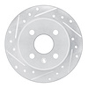 E-Line Drilled & Slotted Silver Brake Rotor, 2000-2005 GM, Position: Rear Left - image 1