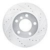 E-Line Drilled & Slotted Silver Brake Rotor, 2012-2020 BMW, Position: Front Right - image 1
