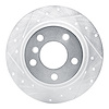 E-Line Drilled & Slotted Silver Brake Rotor, 2012-2018 BMW, Position: Rear Left - image 1